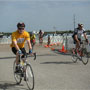 Michael Pullinger finishes his ride!