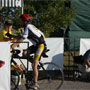 Robin Brewer heads into the Survivor chute after finishing his ride!